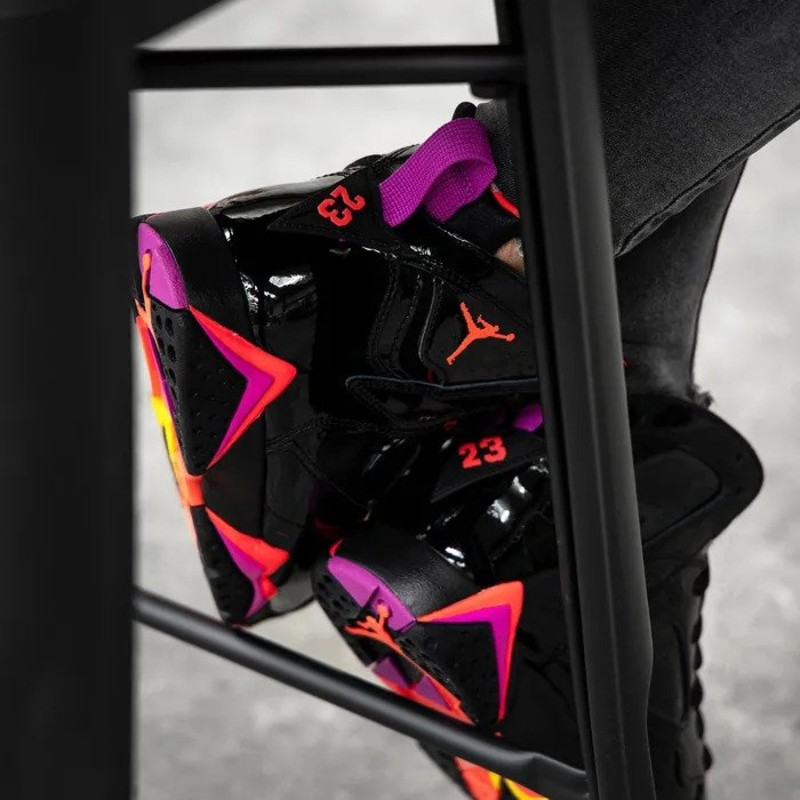 Black and pink retro 7 jordans on sale